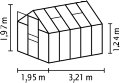 Växthus Venus 6200 Svart Glas 6,2 m² Vitavia